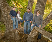 Family portrait in the fall colors